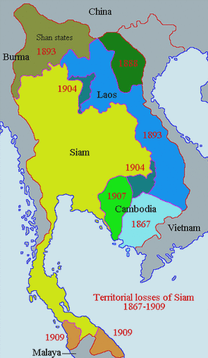 Les pertes territoriales du Siam 1867-1909